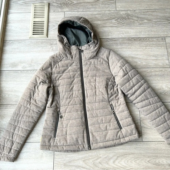 Lole Lightweight Quilted Fabric  Puffer Jacket in Grey Mauve - Picture 4 of 16